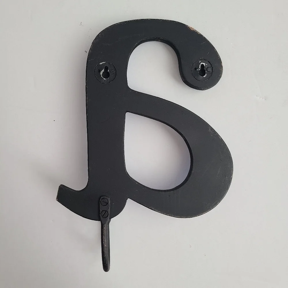 Upcycled Letter a wall hook hanging wall decor blue Decorative 